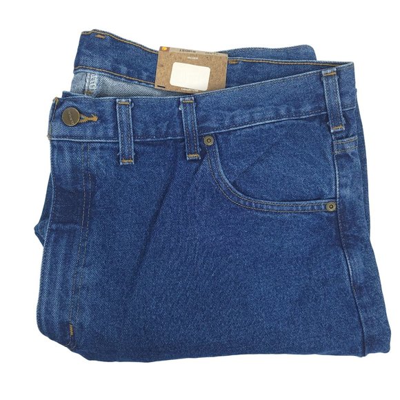 Carhartt Jeans NEW Men 44x30 Traditional Fit Tapered Leg Dark Wash Denim Work - Picture 12 of 12